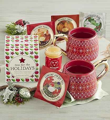 Holiday Tea and Mugs Gift